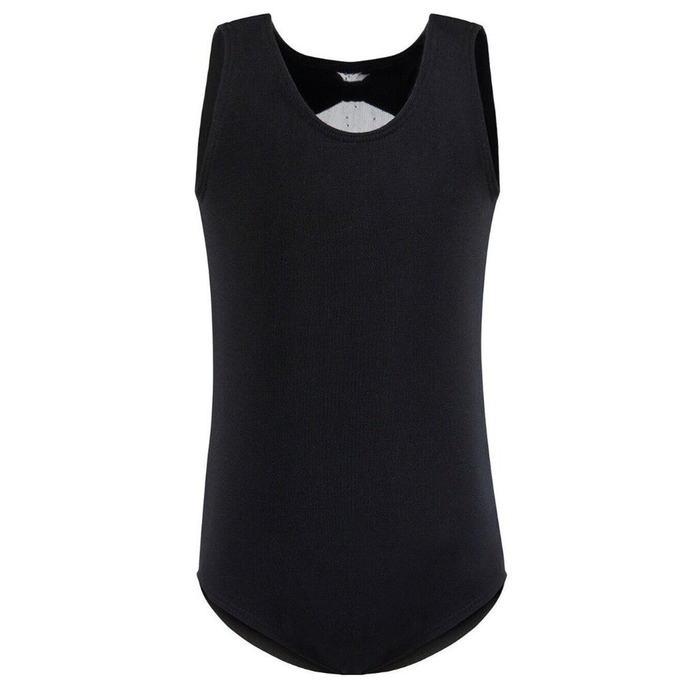 Flo Dance wear Little & Big Girls Triple Bow-Back Tank Leotard Size L